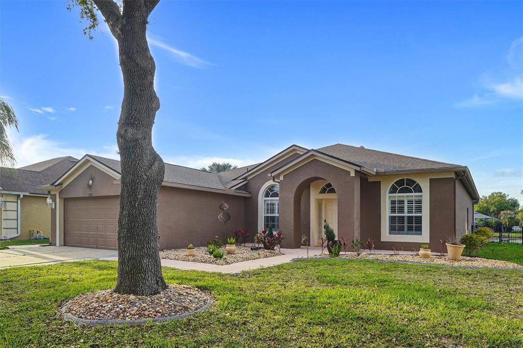 19111 Fern Meadow Loop Lutz, FL 33558 - Photo 9 of 41 a front view of a house with garden
