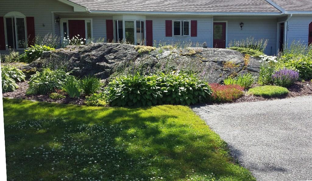 A beautifully landscaped ranch