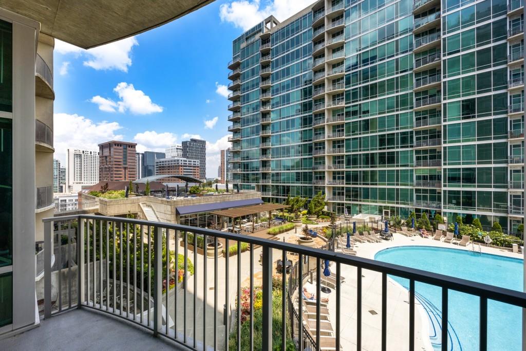 923 Peachtree Street Northeast, Unit 932 Atlanta, GA 30309 - Photo 26 of 69 a city view from a balcony