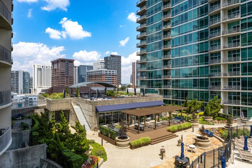 923 Peachtree Street Northeast, Unit 932 Atlanta, GA 30309 - Photo 29 of 69 a view of a city with tall buildings
