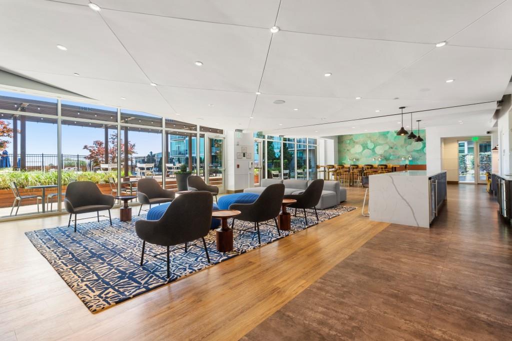 923 Peachtree Street Northeast, Unit 932 Atlanta, GA 30309 - Photo 43 of 69 a living room with lots of furniture and a rug