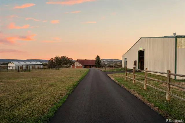 a view of a lake with a garden