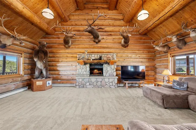 a living room with furniture flat screen tv and a fireplace