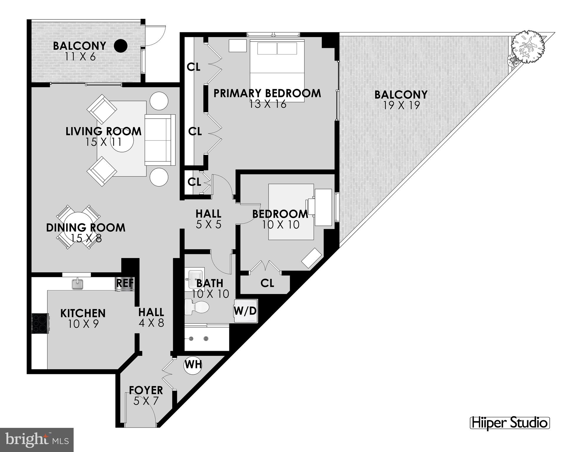 505 East Braddock Road, Unit 104 Alexandria, VA 22314 - Photo 28 of 42 HUGE Patio/Balcony - Biggest in Building