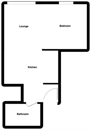 a picture of floor with a white wall and a painting