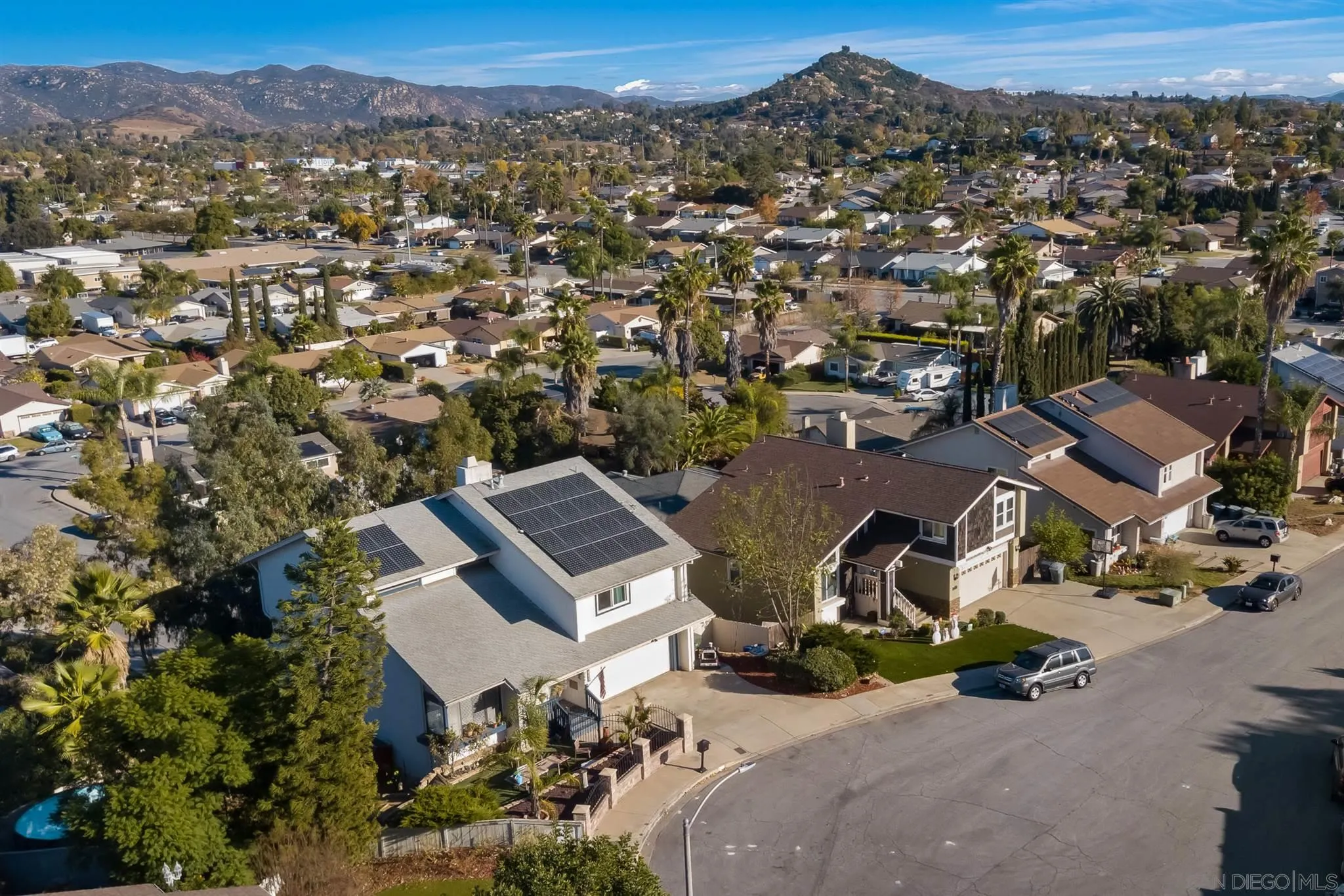 330 Rock Ridge Place Escondido, CA 92027 - Photo 30 of 32 an aerial view of a house with a mountain