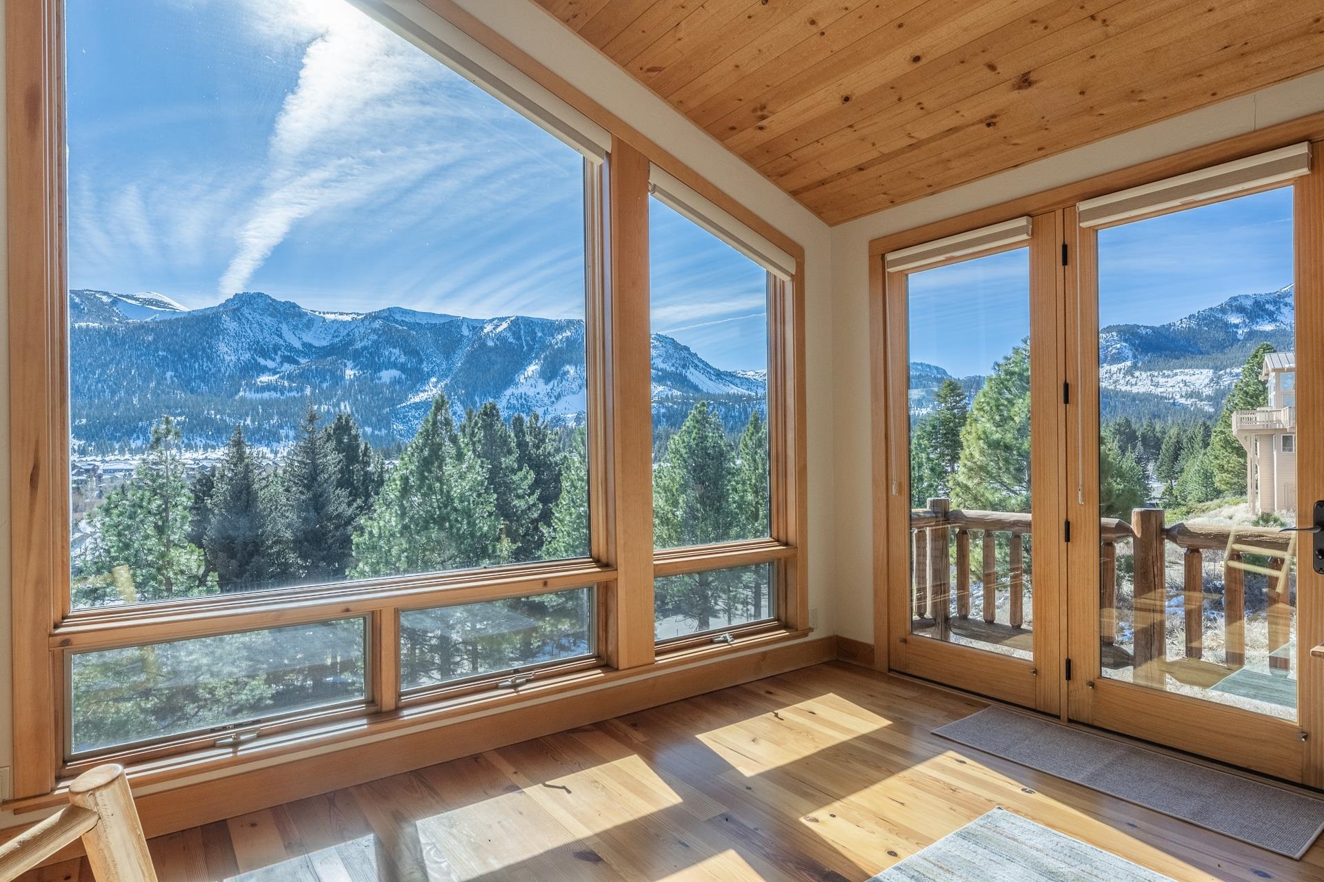 91 Ridge Way Mammoth Lakes, CA 93546 - Photo 19 of 49 a view of a balcony with wooden floor
