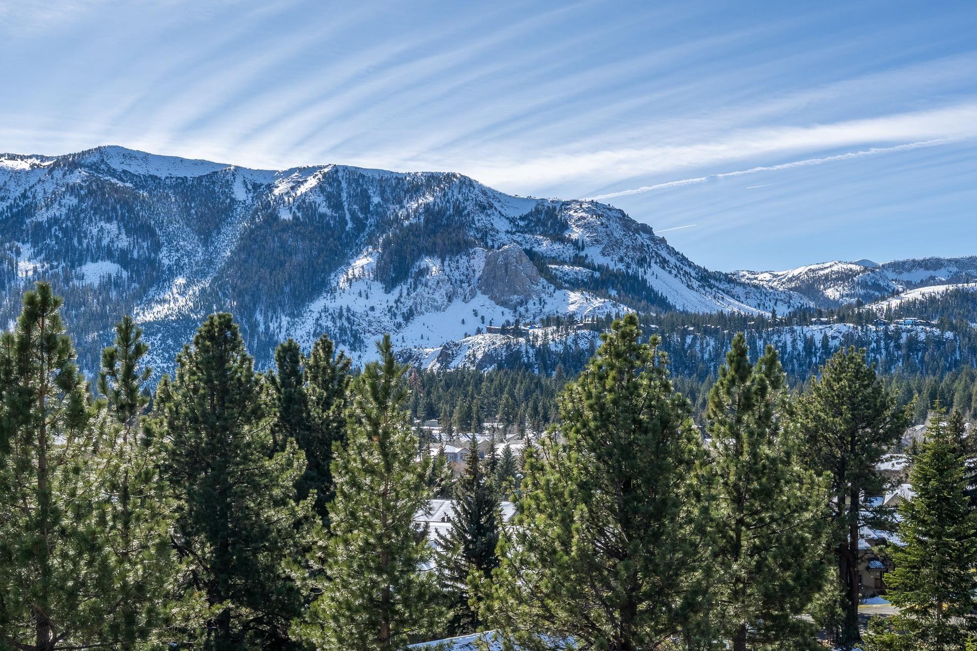 91 Ridge Way Mammoth Lakes, CA 93546 - Photo 21 of 49 a view of a house with a mountain in the background
