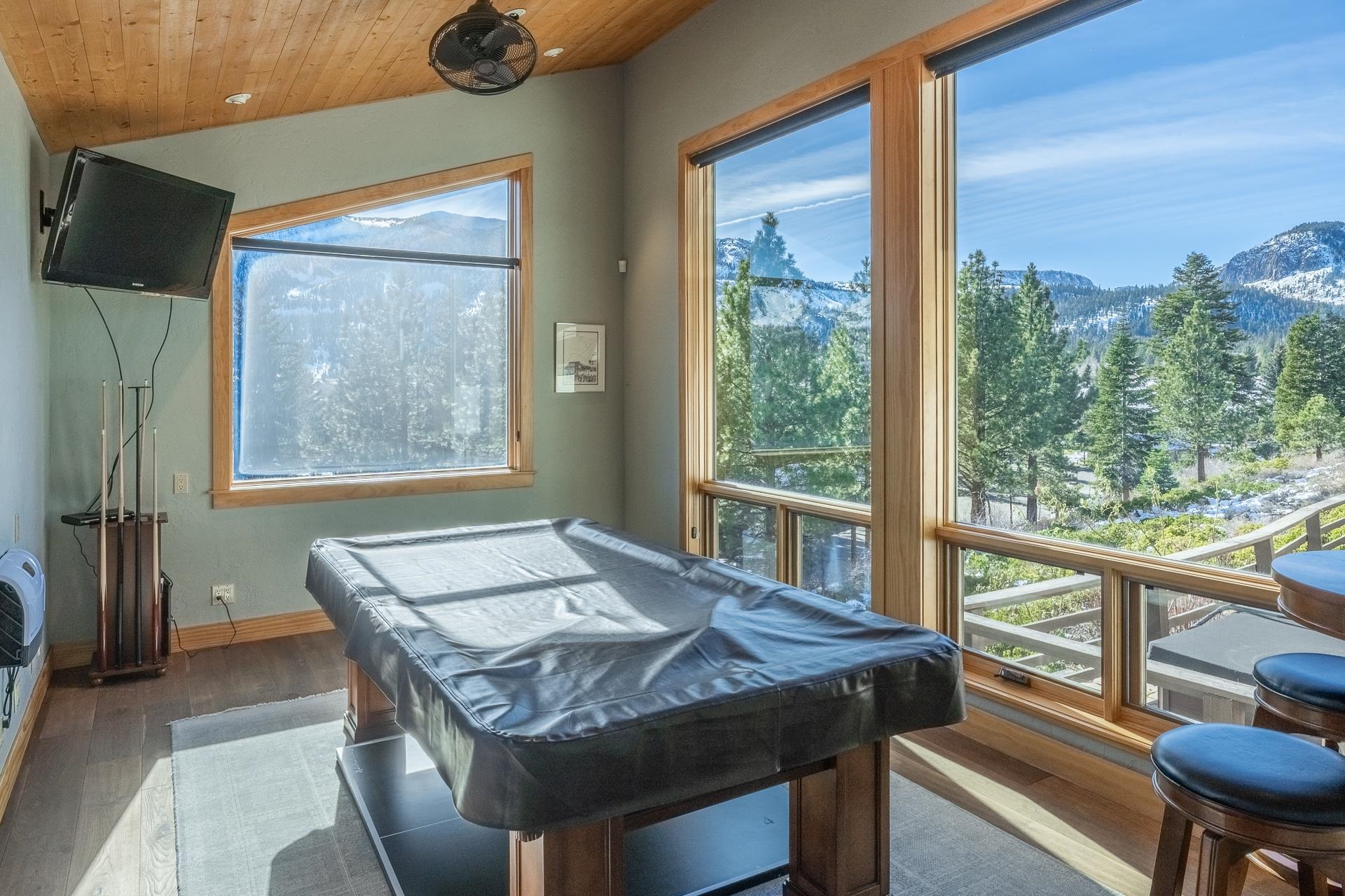 91 Ridge Way Mammoth Lakes, CA 93546 - Photo 28 of 49 a view of a dining room with furniture window and outside view