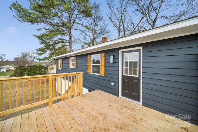 a view of a house with a balcony