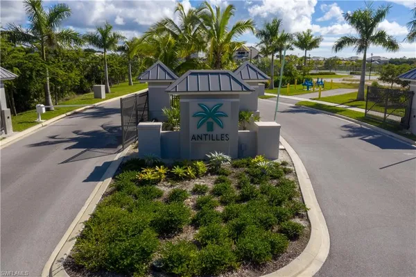 a view of a garden with swimming pool