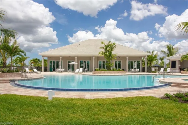a view of a house with a swimming pool