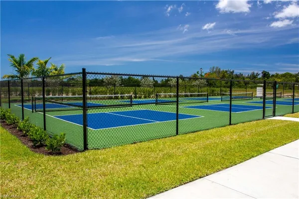 a view of an outdoor space and swimming pool