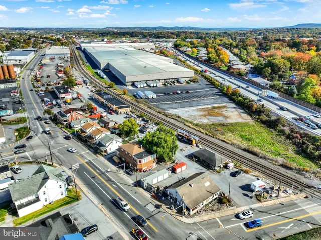 an aerial view of a city