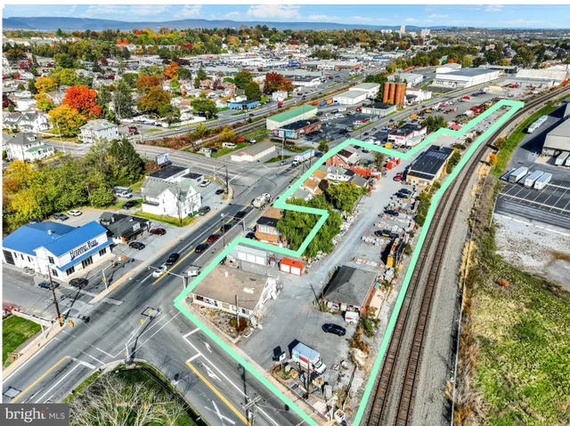 an aerial view of a city