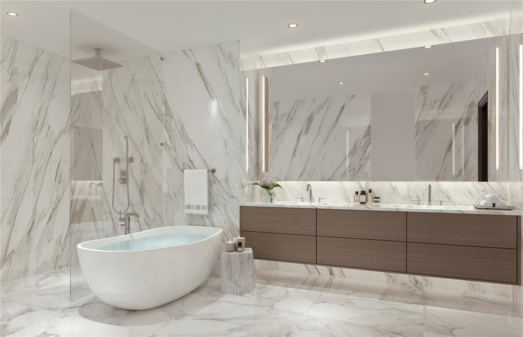 668 Quay Commons, Unit 1803 Sarasota, FL 34236 - Photo 4 of 13 a bathroom with a bathtub and shower