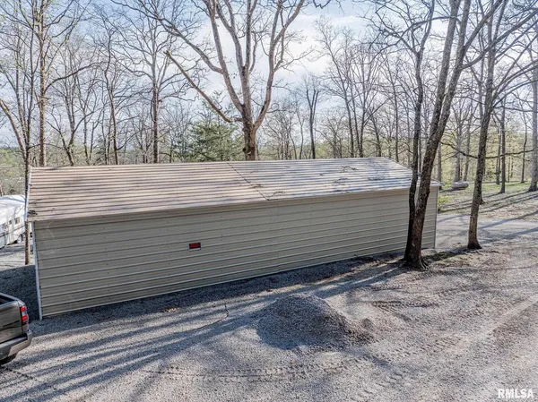 a view of backyard of house