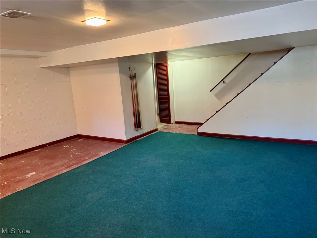 10050 New Buffalo Road Canfield, OH 44406 - Photo 38 of 49 Basement with dark colored carpet