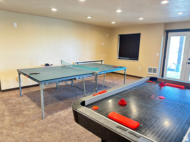 12 Crook Street Fish Haven, ID 83287 - Photo 31 of 35 Recreation room with recessed lighting and a textured ceiling
