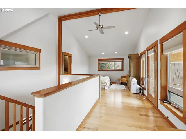 a view of balcony with furniture