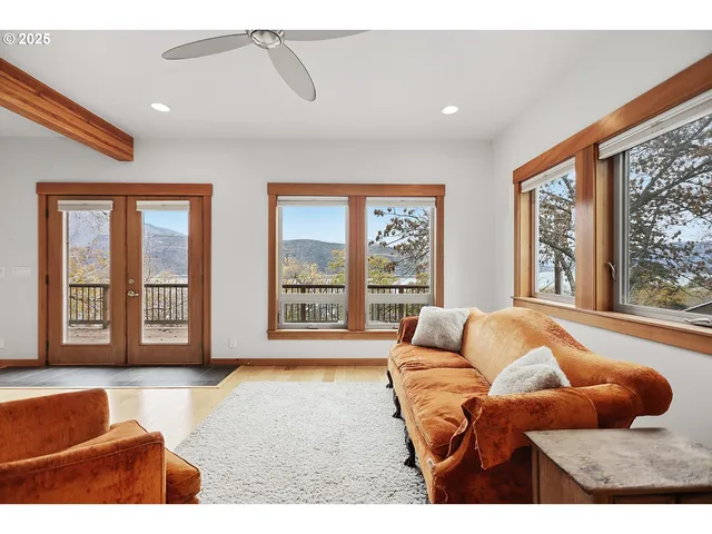 a view of a street from a balcony