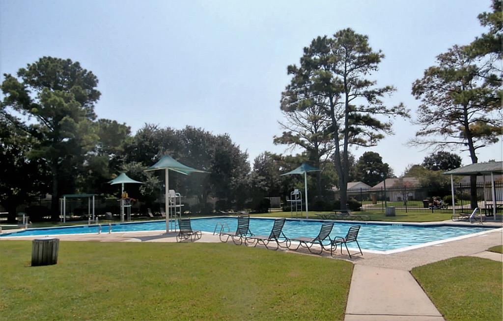 10011 Appleridge Drive Houston, TX 77070 - Photo 39 of 48 a view of swimming pool with outdoor seating and yard