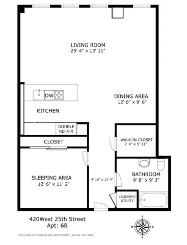 $1,295,000 | 420 West 25th Street, Unit 6B | Chelsea