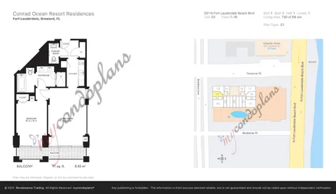 $449,000 | 551 North Fort Lauderdale Beach Boulevard, Unit H803, Fort Lauderdale, FL 33304
