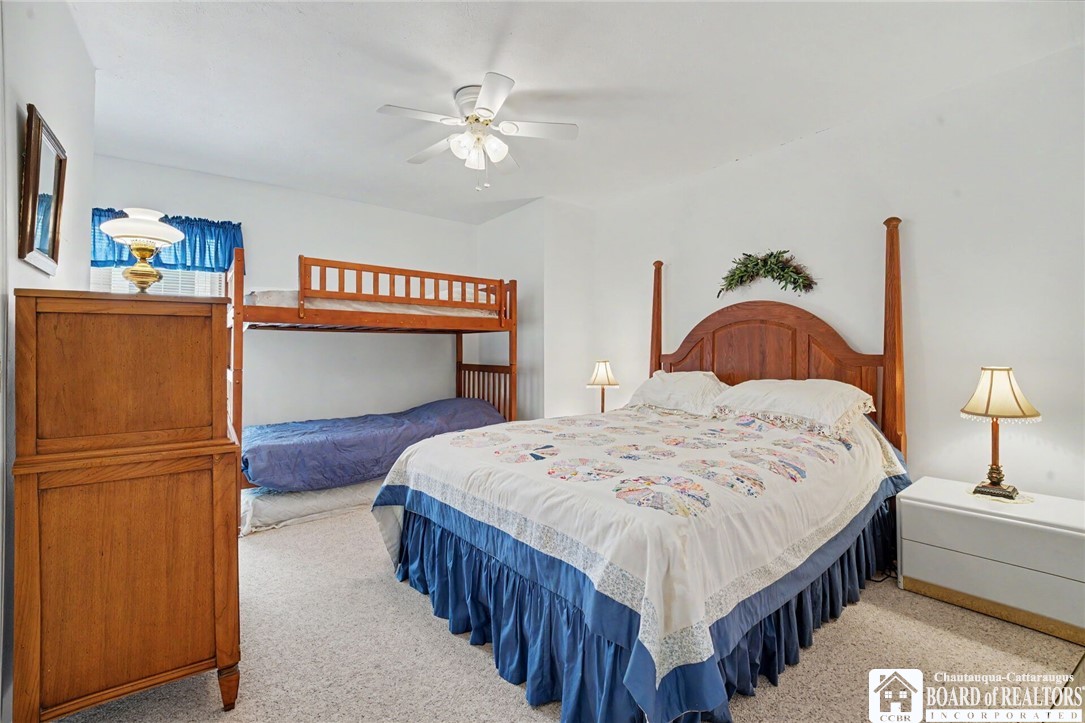 4568 Warners Bay Road Ellery, NY 14712 - Photo 33 of 43 3rd bedroom with queen bed and bunk beds