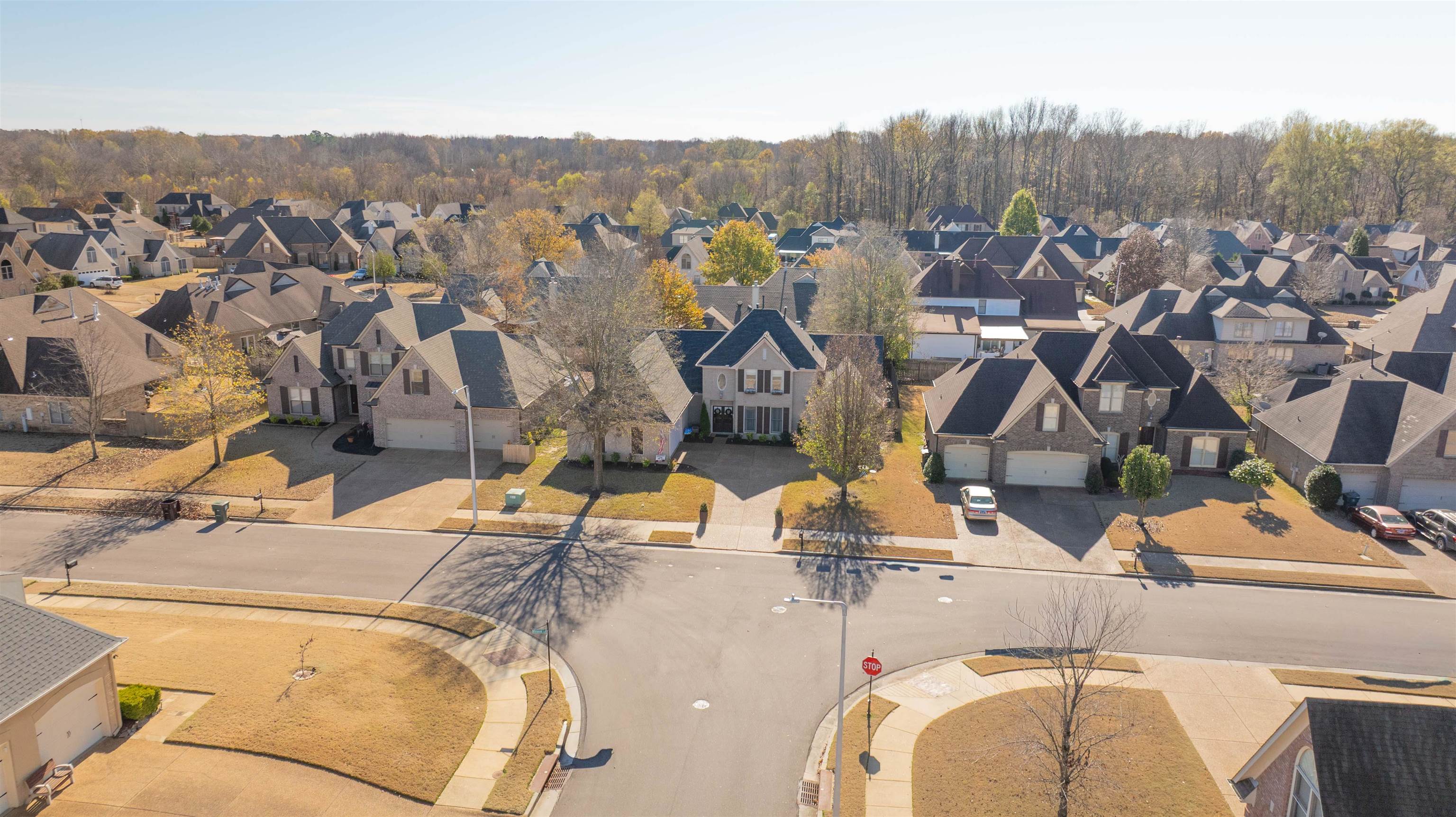 10489 Fireweek Lane Collierville, TN 38017 - Photo 36 of 39 an aerial view of a house with a swimming pool