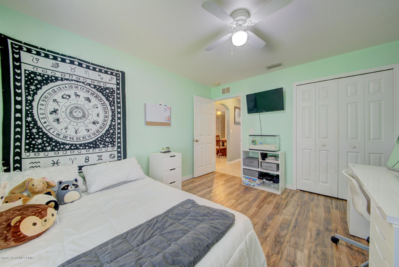 419 Hamer Road Southwest Palm Bay, FL 32908 - Photo 20 of 33 bedroom 2 with wood floor