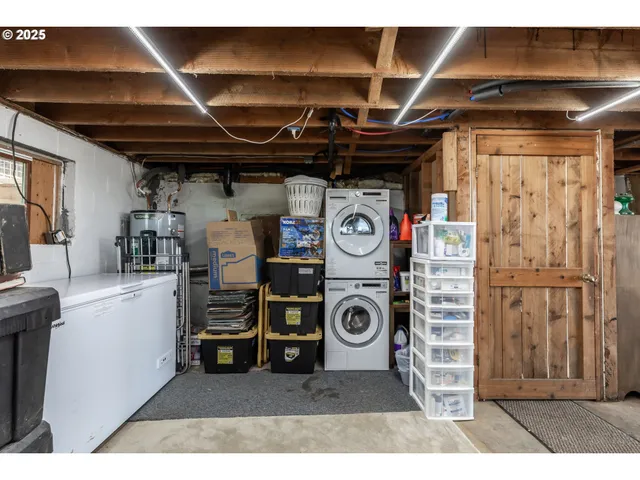 a view of storage and utility room