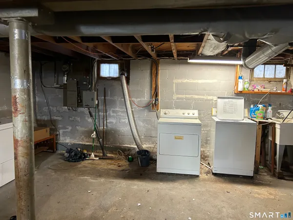 a view of storage and utility room