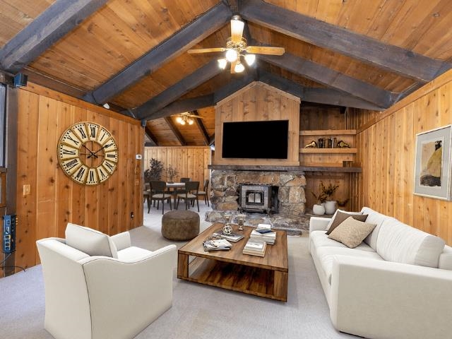 302 Indian Trail Road Olympic Valley, CA 96146 - Photo 6 of 21 Living Room's Fireplace Focus*Virtually Staged