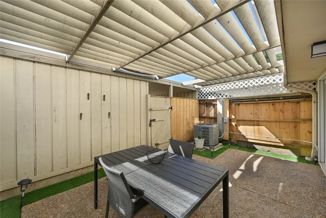 a outdoor space with furniture