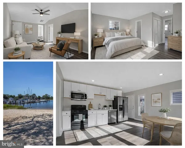 a living room with stainless steel appliances kitchen island granite countertop a sink and cabinets