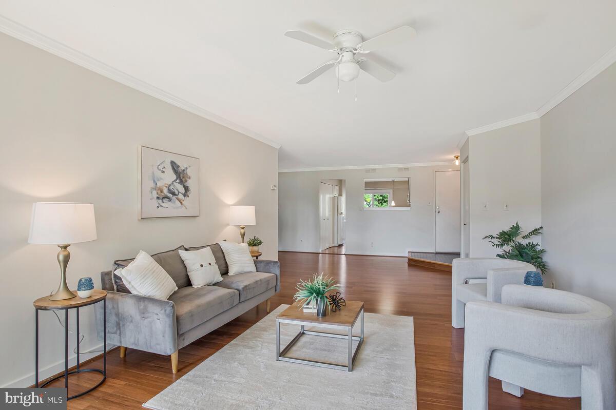 7002 Channel Village Court, Unit 101 Annapolis, MD 21403 - Photo 3 of 57 a living room with furniture and a potted plant