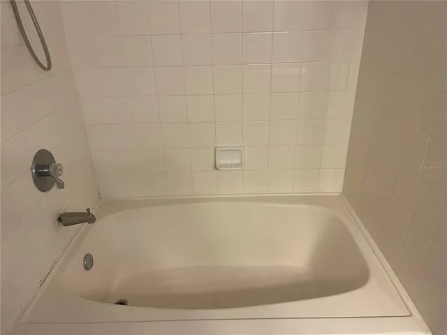 a close up of a bathtub