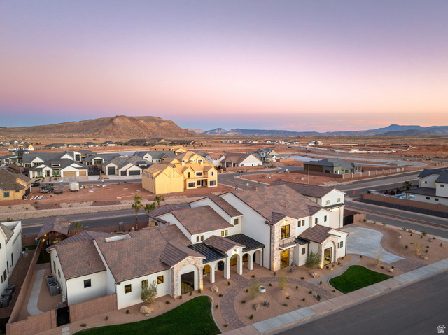 4871 South Homestead Way Washington, UT 84780 - Photo 127 of 151 Aerial view at dusk of a residential view and a mountain view