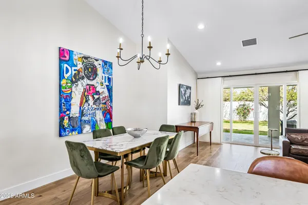 a kitchen with appliances and cabinets