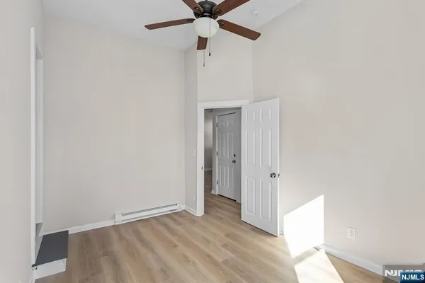 wooden floor and windows in a room