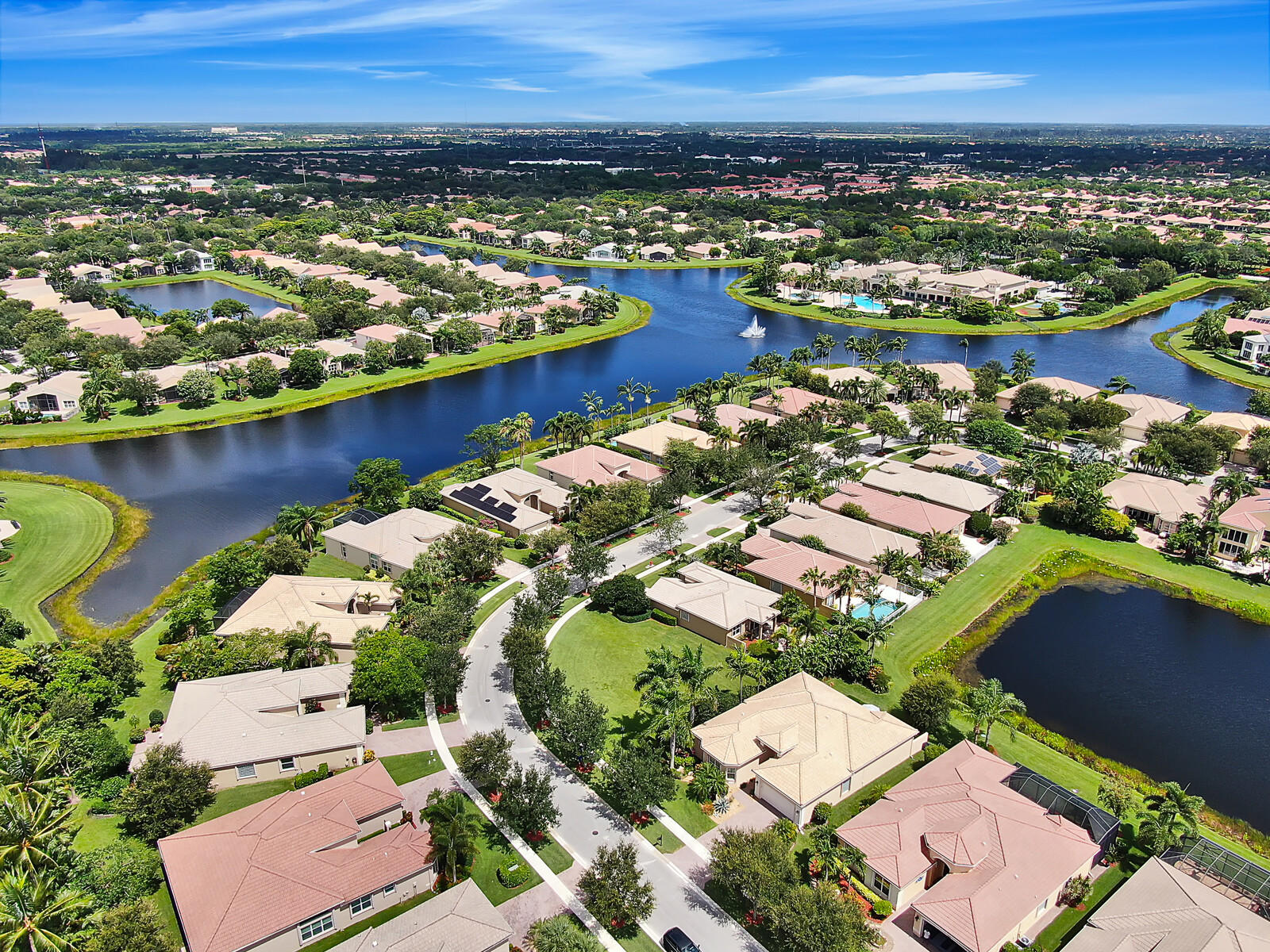 6967 Corning Circle Boynton Beach, FL 33437 - Photo 45 of 62 an aerial view of residential houses with outdoor space