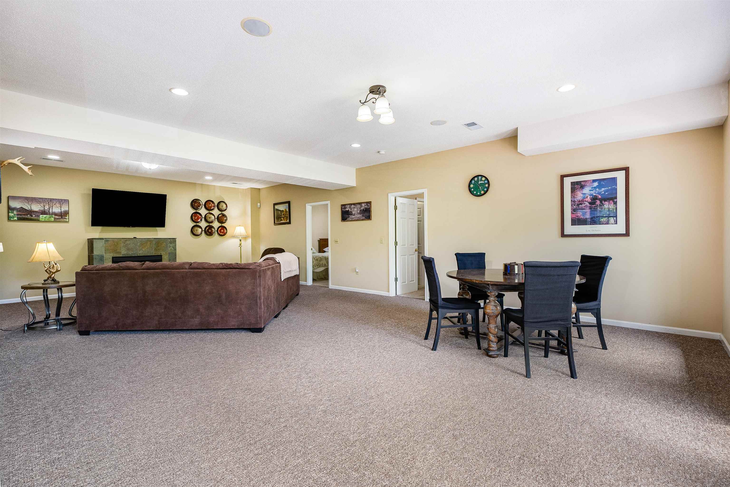 312 Rainier Road McGaheysville, VA 22840 - Photo 34 of 55 a living room with furniture kitchen view and a flat screen tv