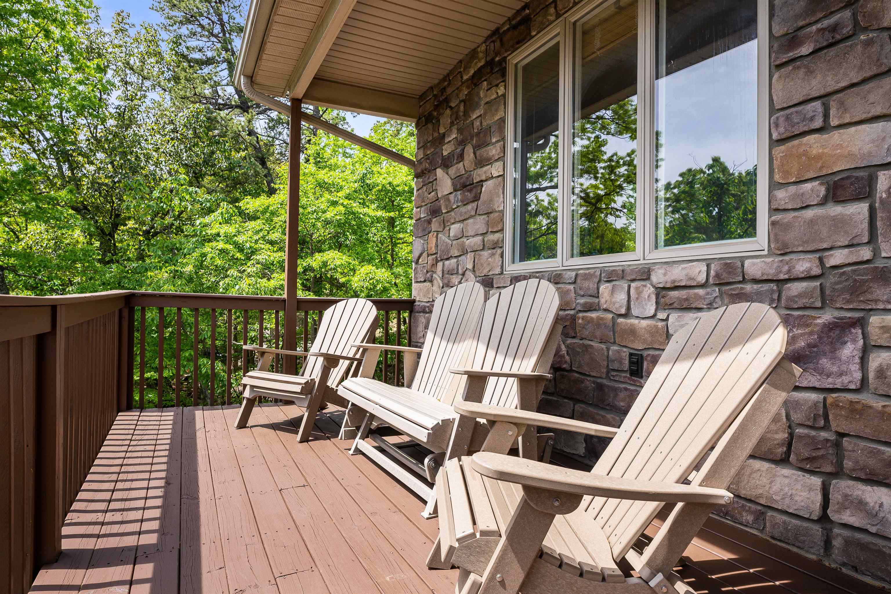 312 Rainier Road McGaheysville, VA 22840 - Photo 50 of 55 a view of balcony with wooden floor and outdoor seating