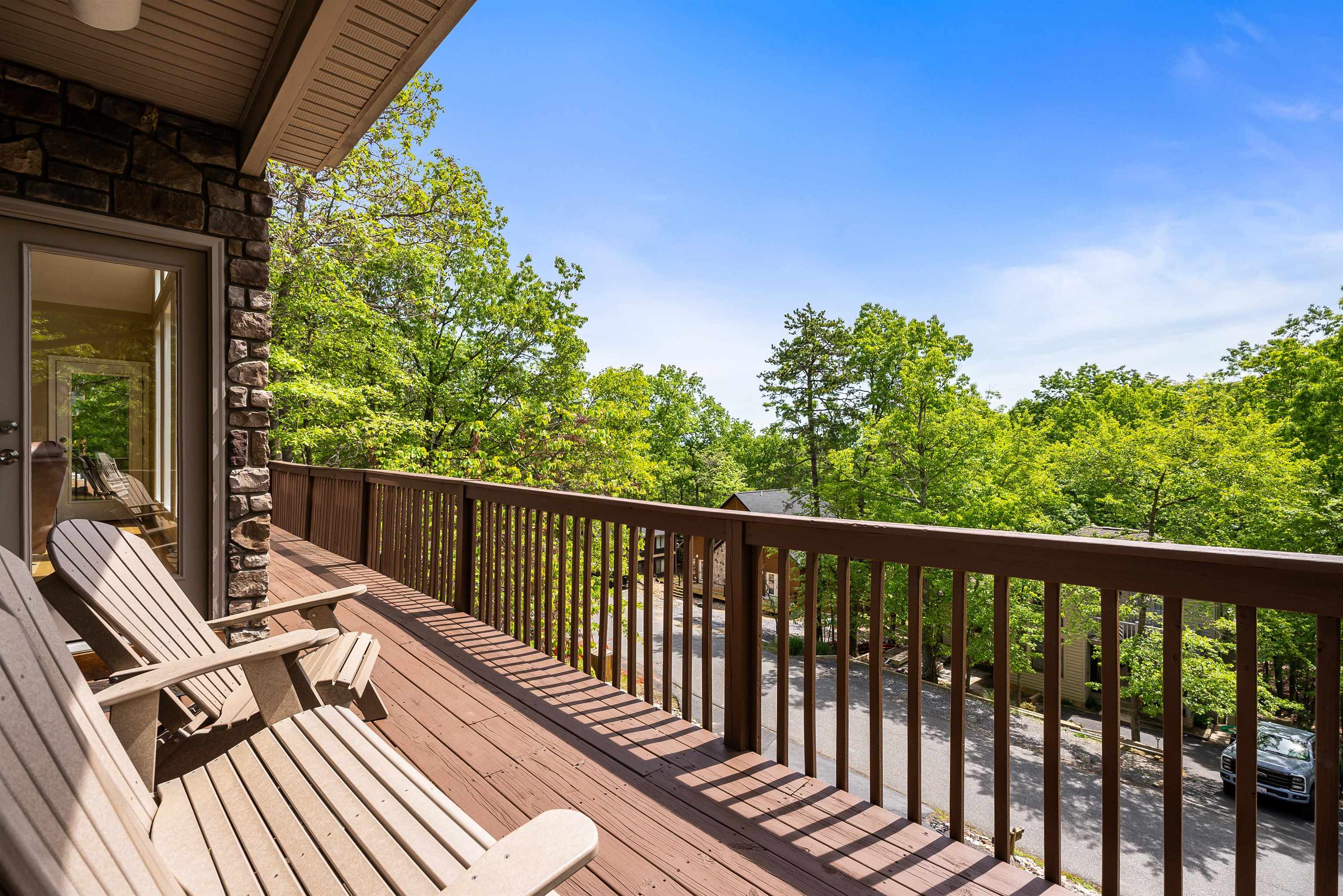 312 Rainier Road McGaheysville, VA 22840 - Photo 51 of 55 a view of balcony with wooden floor and outdoor seating