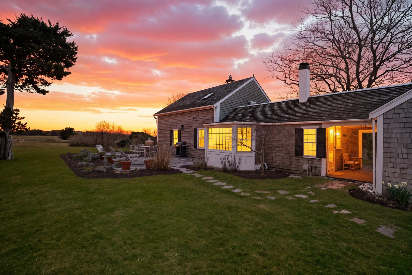 31 Butler's Cove Road Edgartown, MA 02539 - Photo 20 of 24 a view of a house with a backyard