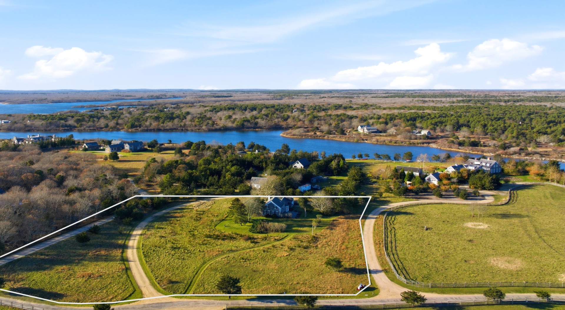 31 Butler's Cove Road Edgartown, MA 02539 - Photo 21 of 24 an aerial view of a swimming pool