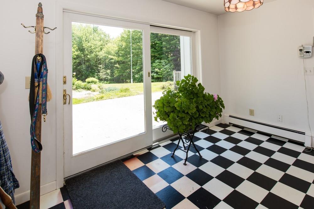 The mud room with slider to patio...
