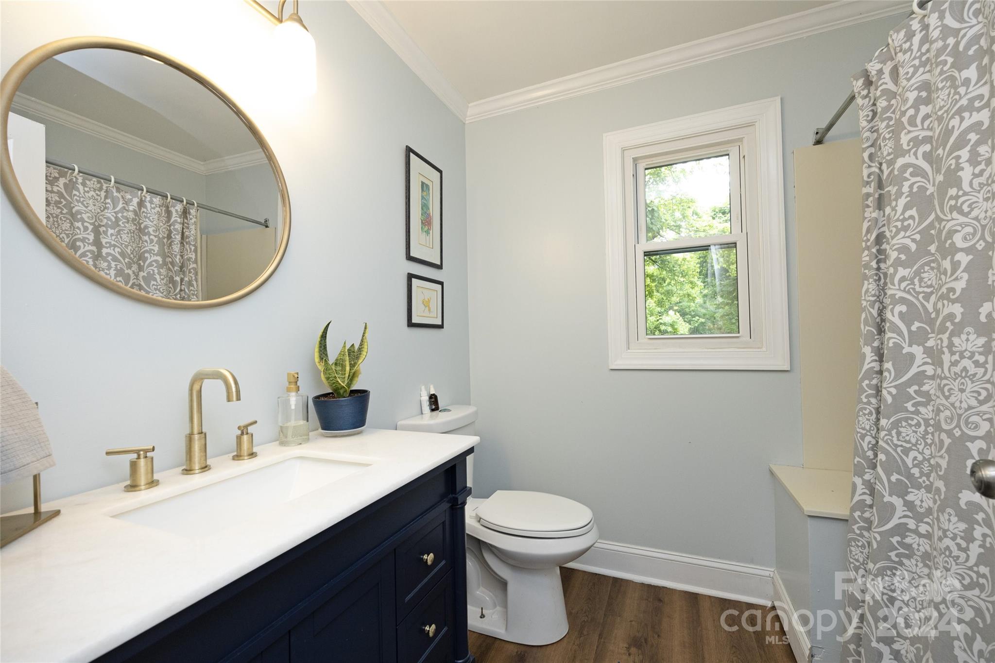 819 Homestead Road Chapel Hill, NC 27516 - Photo 38 of 42 a bathroom with a toilet a sink and mirror