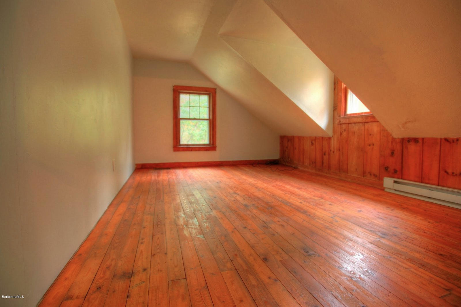 25 Jerusalem Road Tyringham, MA 01264 - Photo 22 of 30 wooden floor in an empty room with a window